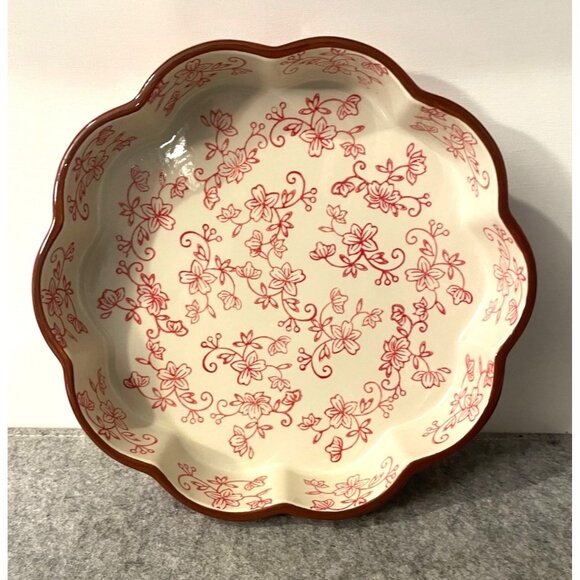 Temptations Scalloped Edge Deep Dish Pie Dish  # 2287 - Picture 1 of 3